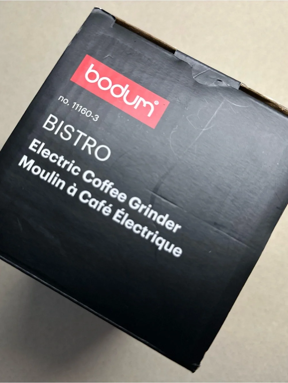Bodum Bistro Electric Coffee Grinder - Black with Red Accent